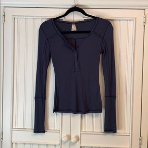 Navy blue Free People long sleeve shirt!